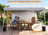 9ft x 9ft Pop Up Canopy Tent with Sidewall, UPF 50 Silver Coated Waterproof Oxford Instant Shelter, 40021628