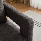 29.13" W Square Swivel Accent Chair, Modern Rotating Arm Chair with Open Back,360 Degree Rotation, W1852P211992