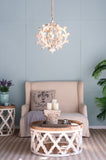 6 - Light Wood Chandelier, Hanging Light Fixture with Adjustable Chain for Kitchen Dining Room Foyer W2078138924