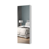 Connecticut Wall Mounted Shoe Rack, Mirror, Five Shelves, Ten Shoes Capacity B128P148901