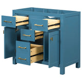 36'' Bathroon Vanity without, Modern Freestanding Single Bathroom Cabinet with 4 Drawers & 2 WF320061AAC