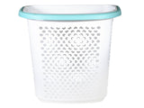 2 Bushel Rolling Plastic Laundry Hamper with Pop-up Handle, White, 2 Pack 54116224