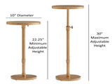 Morven Antique Brass Adjustable Height Accent Table B050P364440