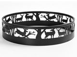 40in Fire Ring, Elk Pattern, Round, Iron 16148744
