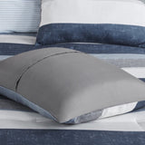 King Stripe Comforter Set with Bed Sheets B03599095