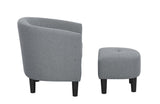 Moss 25.5" Wide Polyester Barrel Chair and Ottoman B343P311017