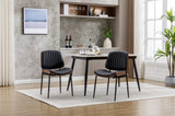 YIJIAN Dining Chairs Set of 2 Mid Century Modern Retro Faux Leather Chair with Bentwood Upholstered W1622123547