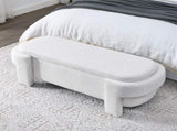 Linen Fabric Upholstered Bench with Large Storage Space for the Living Room, Entryway and W48790039