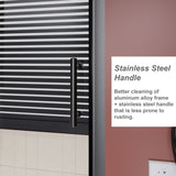 60.in W x 62.in H Single Sliding Shower for Bathtub, 1/5 inch Thick Clear Tempered Glass Shower W3048P353712