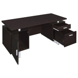 Cappuccino 2-drawer Floating Top Office Desk B062P145425