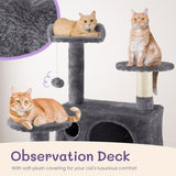 ZNTS 53 inch Multi-Level Cat Tree Cat Condo with Scratching Posts Kittens Activity Tower Pet Play House 17460876