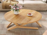 Round 2-in-1 Transformer Coffee Table with Adjustable Height, 16.5