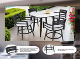 Modern Outdoor 2-Piece Swivel Bar Chairs Aluminum Frame with Ember Black, 360&deg Swivel, Ergonomic 55936866
