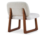 Dining Chair Set of 2, Plush Fabric Upholstered Dining Chairs with Curved Wooden Legs and Beige N779P370775B