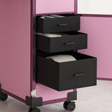 Portable Nail Art Table w/ LED Mirror, Bluetooth, Lockable Drawers, Telescopic Pole - Folding 33155804