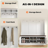 Storage Cabinet Hall Tree Entryway Bench with Coat Rack 30116121