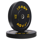 ZNTS Weight Plates, Rubber Bumper Plates, 2 Inch Steel Insert 35lb Bundle Options Available for Home Gym 64903639