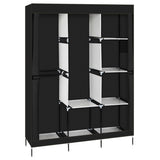 ZNTS 71" Portable Closet Wardrobe Clothes Rack Storage Organizer with Shelf Black 43726129