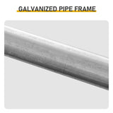 19.7x9.8x6.5ft Large Metal Chicken Coop with Run, Walk-in Poultry Cage with Waterproof Cover & Arc 16128601