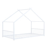 Twin Size Metal House Bed, White MF305886AAK
