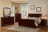 Contemporary Bedroom Furniture Nightstand Cherry Finish 2 x Drawers Bed Side Table Pine wood B011P208921