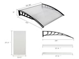 Polycarbonate Door Awning with Black Brackets 08689633