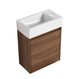 18 Inch Floating Small Bathroom Vanity With Single Sink, Suitable For Small Bathroom-BVB03018BRE W99966398