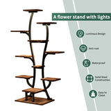 (Vase Shape) Plant Stand Indoor with Grow Lights, Indoor Plant Shelf, Metal Plant Flower Holder W2641P323267