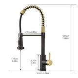 Touchless Kitchen Faucet,Hands Free Automatic Smart Kitchen Faucet Black Smart Kitchen Faucet W1932P156240
