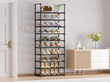 10 Tier Metals Rack, Stackable Organizer, Space-Saving Shelf Rack for Closet, 90262045