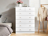 White matte finish particleboard with melamine veneer, 66*40*131cm, 52 drawer cabinet, matte gold 66443216