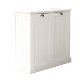 Two-Compartment Tilt-Out Laundry Sorter Cabinet-White W112049950