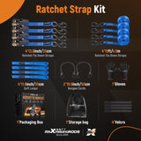 4 Pack Heavy Duty Ratchet Straps Tie Down 2200 lb 1 inch * 15ft for Transport 00679221