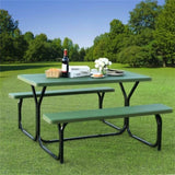 Picnic Table Bench Set Green 87099332