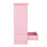 Open children's wardrobe with a hanging rod and open shelves, one large drawer, low design close to W1580P257497