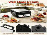 1200W 4-Slice Belgian Waffle Maker, Double-Sided Heating Waffle Iron with 320-410 Adjustable 29947268