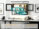 Steel Wall-Mounted Cabinet Display Cabinet 31.50 31.50 11.81 Inches Black 66164525