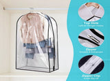 5 Pack Hanging Garment Bags, 60.23in Long PEVA & Non-woven Clothes Storage Covers, Transparent 81461503