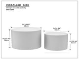 MDF with ash/oak/walnut veneer side table/coffee table/end table/nesting table set of 2 for living W87656938