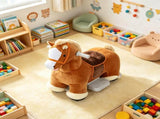 6V Battery Powered Kids Ride On Pony Electric Ride On Horse, with Bear Toy, Music, for 1.5-5 Years 21300665