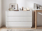 Handleless Grille-Finished 3-Drawer Bedside Table P2 Particleboard MDF & Melamine Veneer 18086722
