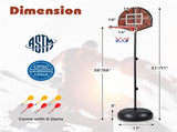 2-in-1 Toddler Basketball Hoop Set - Double-Sided , 6 Darts Included, Black 90414530