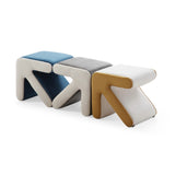 Modern Creative Upholstered Velvet Sofa Kids Shoe Bench Footrest Footstool Multifaceted 04774682