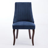 Rayon Cloth Flocking Linen Dining Chairs Channel Kitchen Dinner Chair Comfy Fabric Upholstered W1143P190235