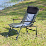 Camping Lounge Chair, Portable Folding Reclining Camping Chair with Adjustable backrest for Indoor W241106336