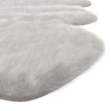 Gloss White Faux Fur Area Rug B055P299647