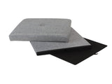 Faux Linen Folding Storage Ottoman Cube, Gray 72164538