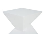 All Weather MGO X Design Side Table - Stylish White Indoor Outdoor Table for Home, Garden, Balcony, N770P341402W