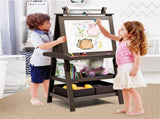 3-in-1 Double-Sided Storage Art Easel Brown 44897206