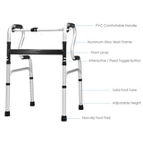 Heavy-Duty Rolling Walker , 2 Modes, 1-Click Fold 08344865